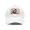 Galactic Smuggler Cap inspired by Han Solo, white with light brown patch.