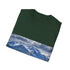 Alaska Adventure Watercolor Tee in Charcoal, Regular Fit, Crew Neck.