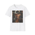 Charcoal cotton T-shirt with vibrant Indiana Jones portrait graphic