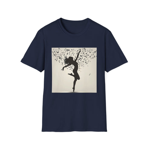 Dancer silhouette t-shirt in Charcoal, regular fit DTG tee.