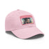 White cotton Ben Affleck Batman baseball cap with light brown patch.