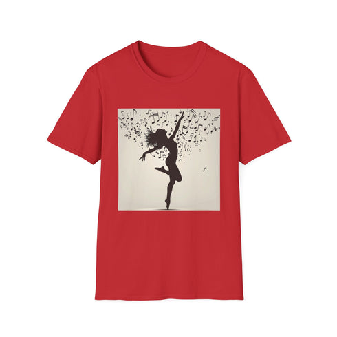 Charcoal dancer silhouette tee in size small for men and women.