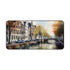 Vibrant Amsterdam cityscape desk mat for home office decor.