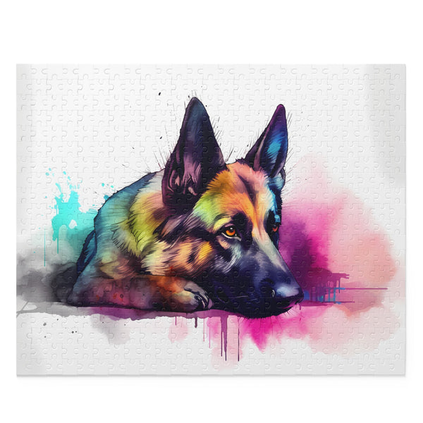 Adorable German Shepard Jigsaw Puzzle with Cute Playful Pup Portrait