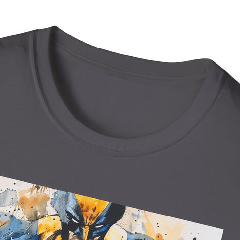 White Wolverine claw T-shirt for men and women, cotton crew neck.