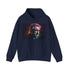 Taxi Driver Watercolor Hoodie in Navy, size S.