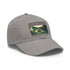Brasilian pride flag hat in white with light brown patch.