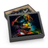 Napoleon watercolor neon jigsaw puzzle with vibrant historical design.