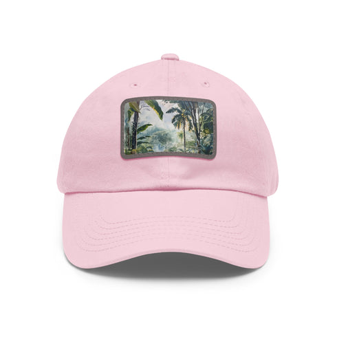 Congo Rainforest Dreams Cap in White with Light Brown Patch