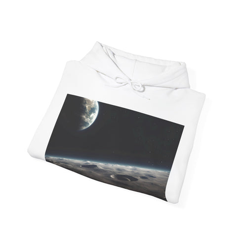 Navy space view of Earth hoodie for men and women, regular fit