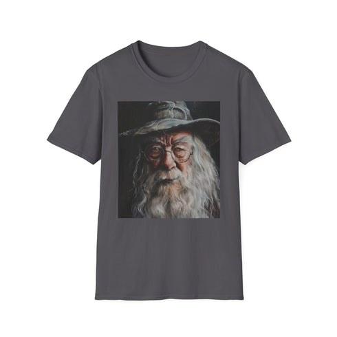 Charcoal Dumbledore portrait T-shirt, cotton crew neck, regular fit summer tee