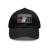 French pride flag baseball cap with white/light brown rectangle patch.