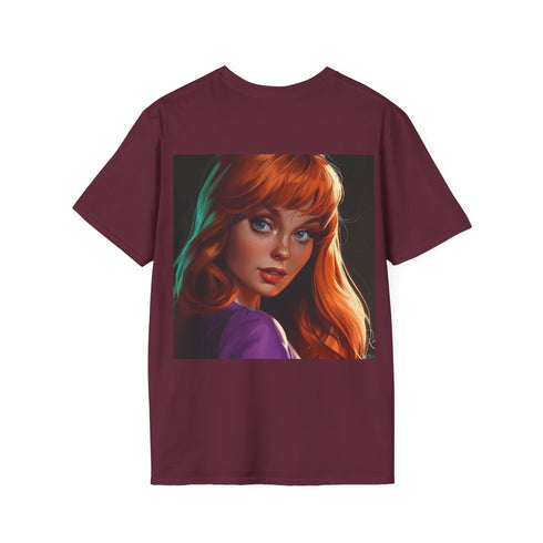 Mystery Solving Fashion Icon Tee in Charcoal, size S, cotton fabric.