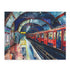London Underground watercolor puzzle with intricate details and vibrant colors.
