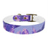 Lavender Fields Dog Collar in Black Onyx: Stylish luxury for pets.