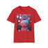 Charcoal cotton T-shirt with playful Hello Kitty enchanted forest design