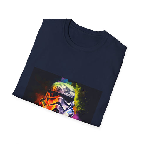 Stormtrooper neon graphic charcoal cotton T-shirt regular fit for men and women