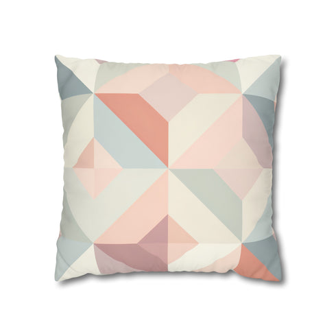 Pastel Geometric Dream Pillow Case for Modern Bedroom Decor