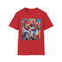 Charcoal cotton crew neck T-shirt with vibrant Chiefs victory painting