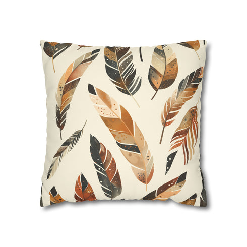 Boho Feathers Pillowcase - Transform Your Bedroom into a Whimsical Oasis with this Free-Spirited Design