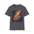 Charcoal galaxy painting T-shirt with vibrant patterns and regular fit
