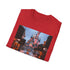 Charcoal crew neck T-shirt with Disney Castle's vibrant enchanting design