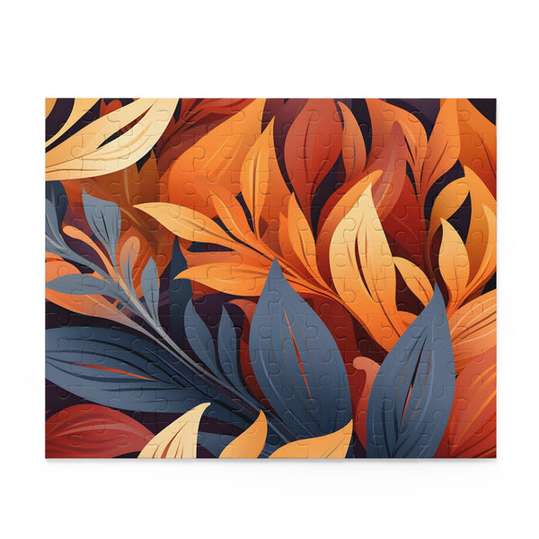 Colorful autumn foliage and wild flowers jigsaw puzzle 120 pieces.