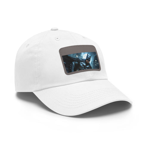 Dark Knight Legacy Gotham City Baseball Cap in White with Light Brown patch