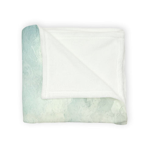 Crystal Tide Sweeping over Ruins Plush Fleece Throw Blanket