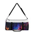 Neon Space Galaxy Duffel Bag with vibrant eye-catching design.