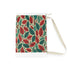 Green and red leaf pattern laundry bag, 18" x 29".