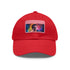 Vibrant neon watercolor cap inspired by Tom Holland with light brown patch.