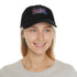 Vibrant white trucker hat with psychedelic mushroom patch.