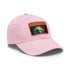 Genius Vision Neon Baseball Cap in White with Light Brown Patch.