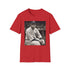 Charcoal cotton crew neck T-shirt featuring vibrant Babe Ruth watercolor design