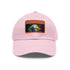 Genius Vision Neon Baseball Cap in White with Light Brown Rectangle Patch