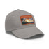 Hawaiian sunset paradise cap with white/light brown patch, rectangle design.