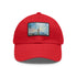 Empire Skyline Splendor Cap: White baseball hat with Empire State Building watercolor design.