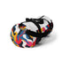 Abstract bold duffel bag with vibrant seamless pattern for trendy travelers.