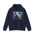 Watercolor Koala Hoodie in Navy, Size S with Koala Painting