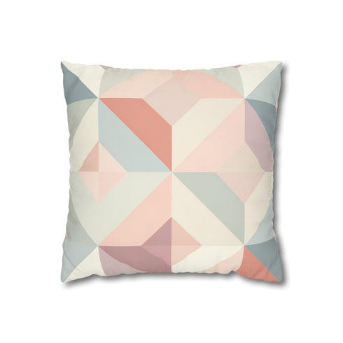 Pastel Geometrics Pillowcase Collection: Add modern elegance to your bedding with serene geometric pattern.