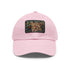 Wildlife-inspired cheetah print baseball cap - white light brown rectangle design