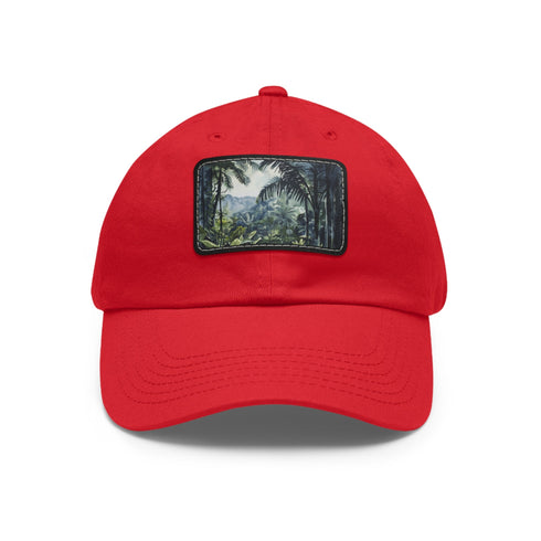 "Vibrant Congo Rainforest Watercolor Cap, Unisex Cotton Hat"