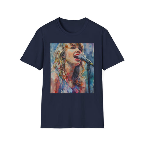 Taylor Swift concert T-shirt in black, size 2XL, cotton material.