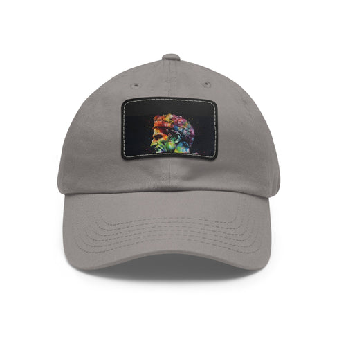 Caesar Neon Dream Baseball Cap in White with Light Brown Patch