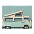 Colorful retro camper van jigsaw puzzle with scenic backdrop for nostalgic road trip memories