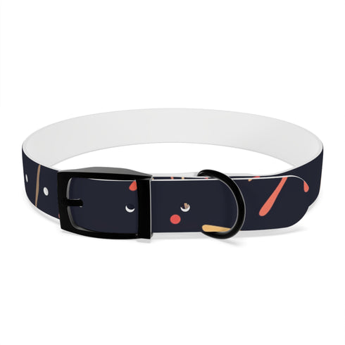 Festive Fireworks Dog Collar in Black Onyx M Size for Dogs
