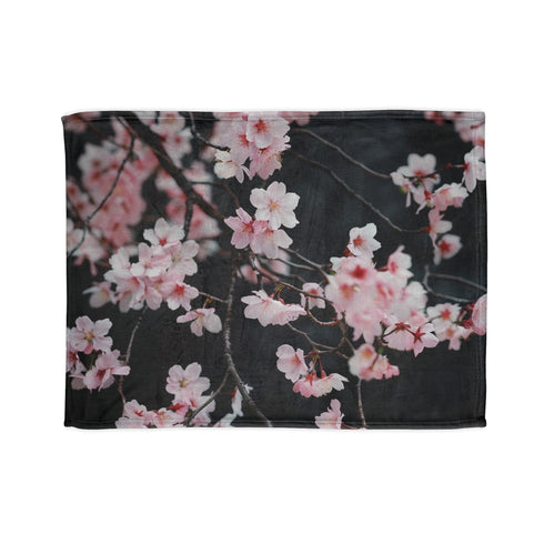 Sakura-inspired pink petal pattern blanket for Mother's Day restful sleeps.