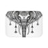 Mandala elephant majesty bath mat, symbol of wisdom and strength.