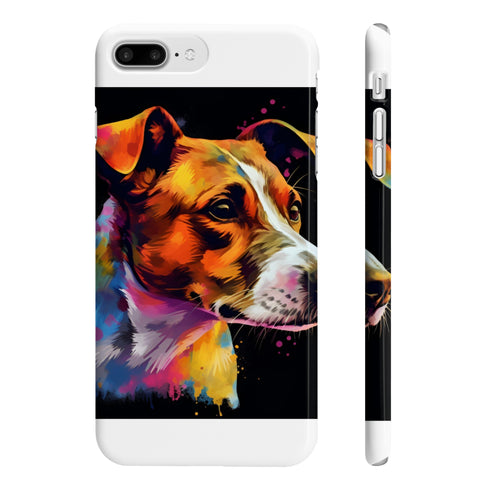 Jack Russell Terrier Phone Case: Playful Pup Glossy Slim Case, iPhone 8.